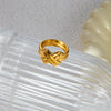 Popular Niche Ring Stainless Steel Xshaped Cross Tie Bow Electroplating Style Unisex