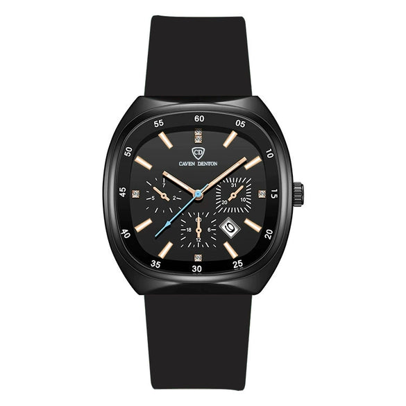 Popular Skinfriendly Silicone Strap Alloy Case Quartz Sports Watch With Mineral Reinforced Glass Mirror And Barrel Shape Dial For Women