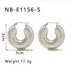 Popular Stainless Steel Gold Thread Hollow Geometric Earrings For Women With 18K Gold Titanium Steel And Electroplating