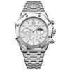 Popular Waterproof Multifunctional Men's Quartz Watch With Steel Band Alloy Strap Metal Case And Round Dial