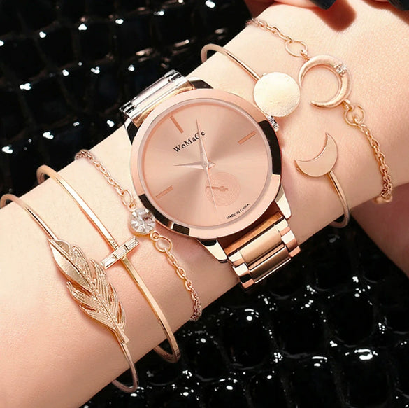 Popular Women's Alloy Fashion Quartz Wristwatch With Round Dial