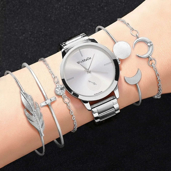 Popular Women's Alloy Fashion Quartz Wristwatch With Round Dial
