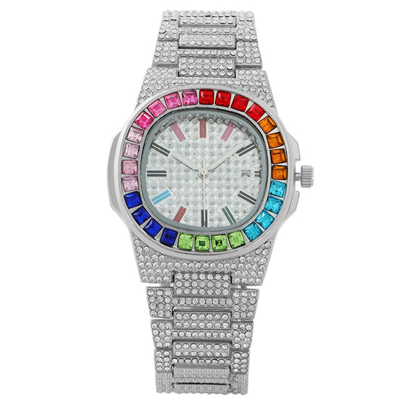 Popular Women's Alloy Square Dial Diamond Watch