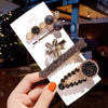 Popular Women's Pearl Handmade Side Clip Hairpin With Geometric Style