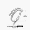 Popular Women's Stainless Steel Geometric Heart Shaped 18K Gold Plated Hip Hop Ring