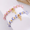 Porcelain Ceramic Bow Beaded Women's Bracelets With Electroplating