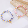 Porcelain Ceramic Bow Beaded Women's Bracelets With Electroplating