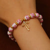Porcelain Ceramic Bow Beaded Women's Bracelets With Electroplating