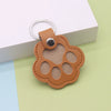 Portable Leather Pet Hair Storage Bag With Pu Leather Pet Name Tag Pendant In Silver Circle Style