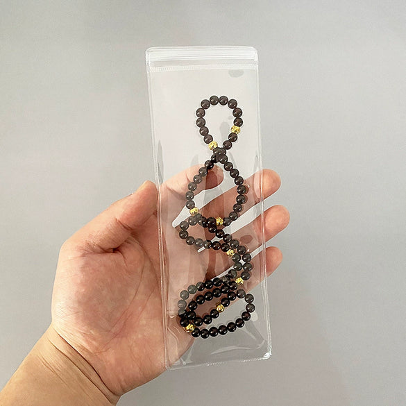 Portable Small Jewelry Earrings And Bracelet Storage Transparent Plastic Pvc Ziplock Sealed Bag