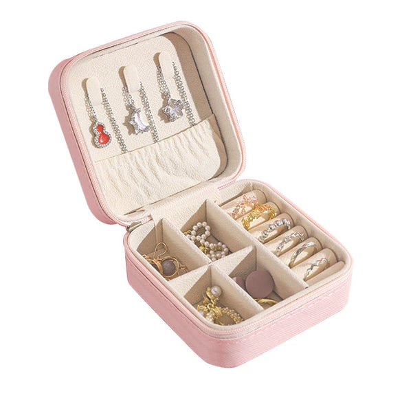 Portable Small Travel Jewelry Box With Large Capacity For Necklace Storage
