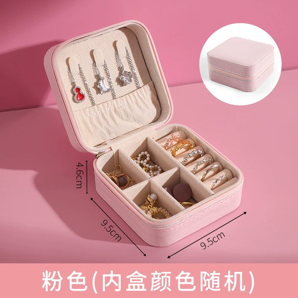 Portable Small Travel Jewelry Box With Large Capacity For Necklace Storage