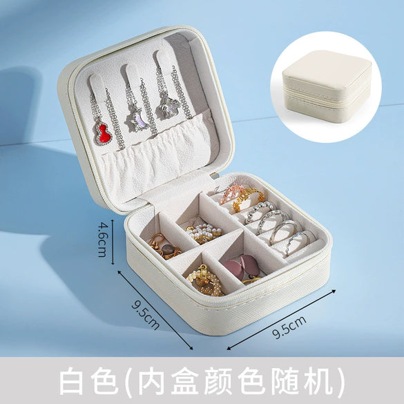 Portable Small Travel Jewelry Box With Large Capacity For Necklace Storage