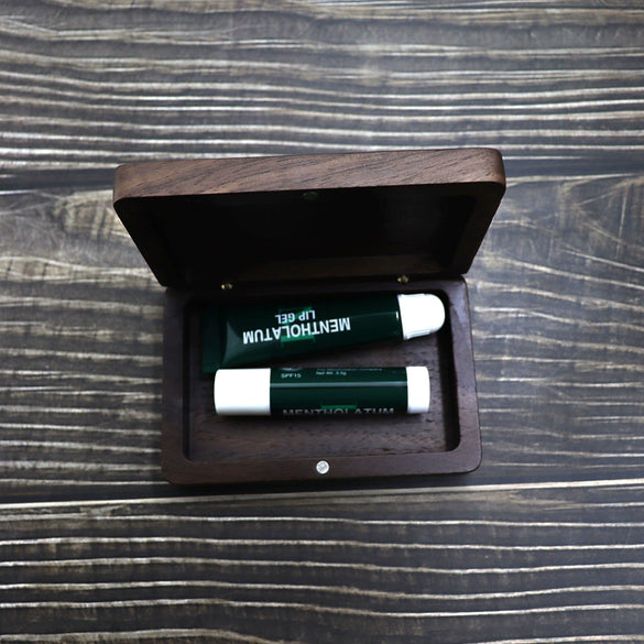 Portable Wooden Lipstick And Jewelry Storage Gift Box With Carved Engraving Craft For Cards Keys And Small Sundries