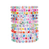 Pottery Bracelet With Letters Numbers Text Handmade Polymer Clay Acrylic Unisex