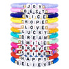 Pottery Bracelet With Letters Numbers Text Handmade Polymer Clay Acrylic Unisex