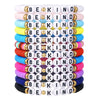 Pottery Bracelet With Letters Numbers Text Handmade Polymer Clay Acrylic Unisex