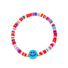 Pottery Smiley Women's Elastic Bracelet With Geometric Pattern And Electroplating