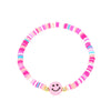 Pottery Smiley Women's Elastic Bracelet With Geometric Pattern And Electroplating