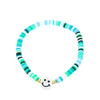 Pottery Smiley Women's Elastic Bracelet With Geometric Pattern And Electroplating