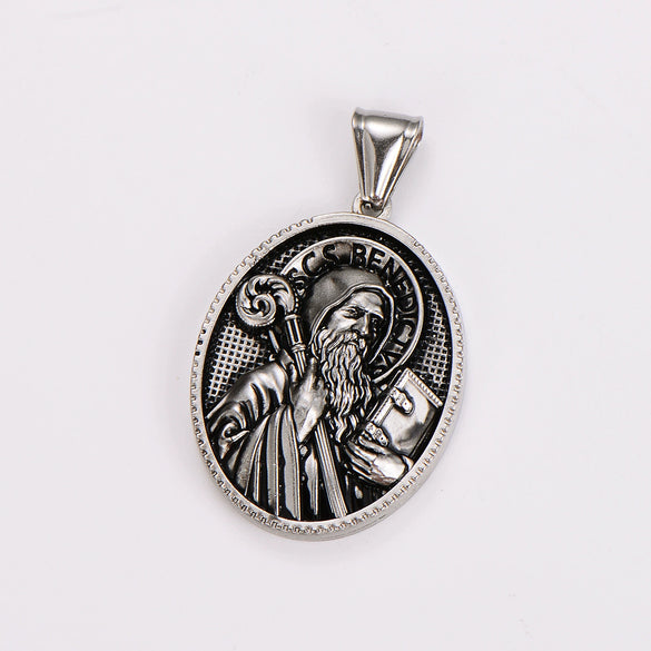 Powder Cast Saint Shaped Handheld Staff Unique Geometric Retro Pendant