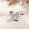 Princess Bow Titanium Steel Inlaid Zircon Earrings For Girls