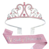 Princess Crystal Crown And Shoulder Strap Set Glitter Cloth Printing