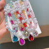 Princess Cute Water Droplets Artificial Crystal Kid'S Bracelets Necklace