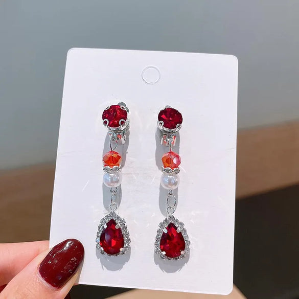 Princess Cute Water Droplets Artificial Crystal Kid'S Bracelets Necklace