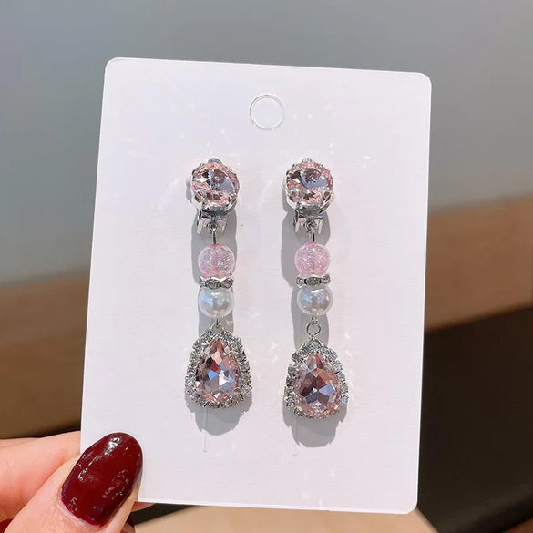 Princess Cute Water Droplets Artificial Crystal Kid'S Bracelets Necklace