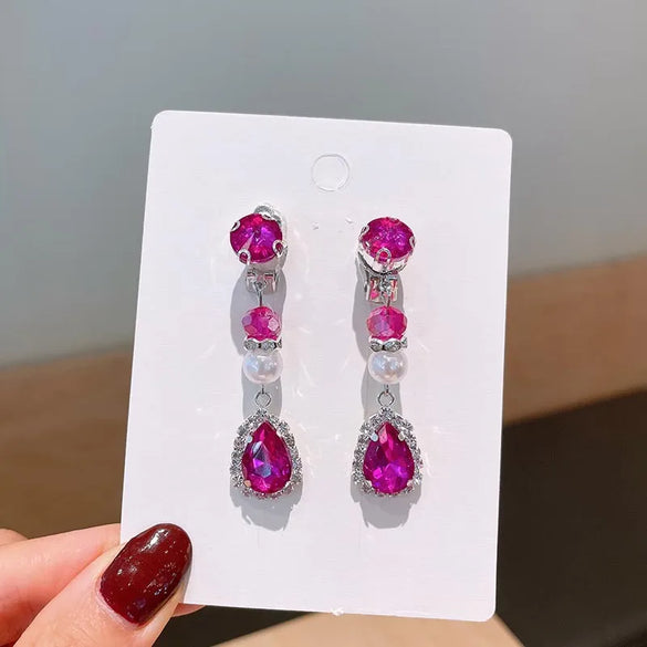 Princess Cute Water Droplets Artificial Crystal Kid'S Bracelets Necklace