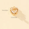 Princess Luxurious Shiny Heart Shape Glass Stone Alloy Wholesale Charms