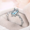 Princess Style Copper Ring With Geometric Design And Zircon Treatment