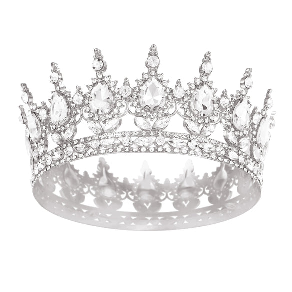 Princess Tiara Crystal Hair Accessories Zinc Alloy Alloy Electroplating Baroque Style