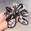 Printed Bow Handmade Cloth Hair Accessories For Girls Hair Ring Head Tie Hair Rope