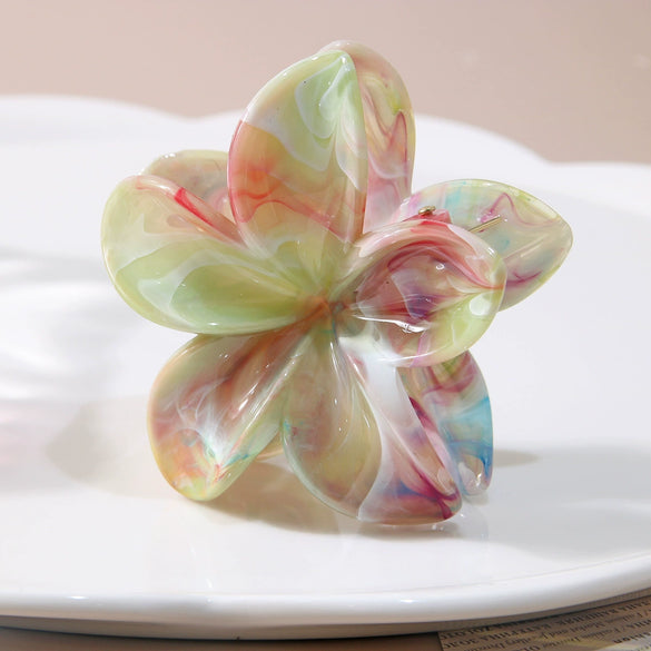 Ps Material Flower Style Baking Paint Grip Hair Clip