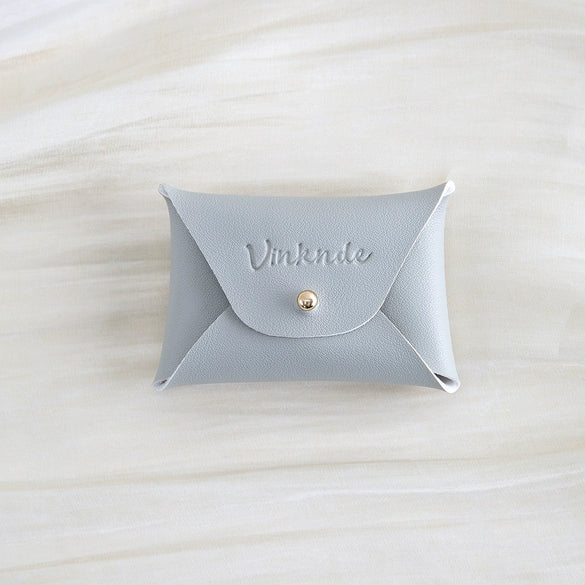 Pu Imitation Leather Jewelry Storage Bag For Ring And Necklace Packaging