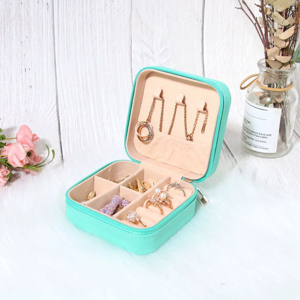 Pu Jewelry Storage Box For Rings Necklaces Earrings In Ins Style