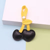 Pu Leather Cherry Keychain Pendant Pastoral Style For Men And Women
