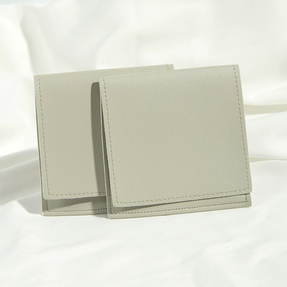 Pu Leather Folding Bag For Earphone Jewelry Storage With Thermal Transfer Process