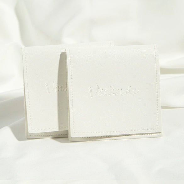 Pu Leather Folding Bag For Earphone Jewelry Storage With Thermal Transfer Process
