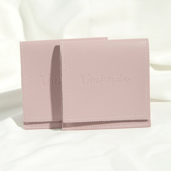 Pu Leather Folding Bag For Earphone Jewelry Storage With Thermal Transfer Process