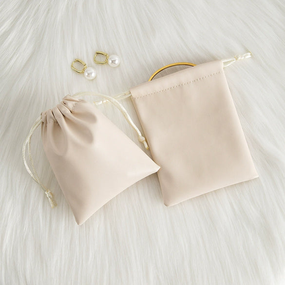 Pu Leather Jewelry Storage Bag Drawstring Packaging Bag
