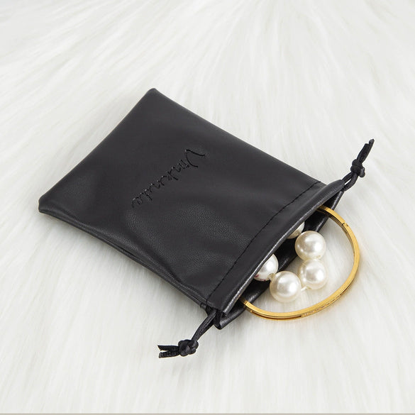 Pu Leather Jewelry Storage Bag Drawstring Packaging Bag