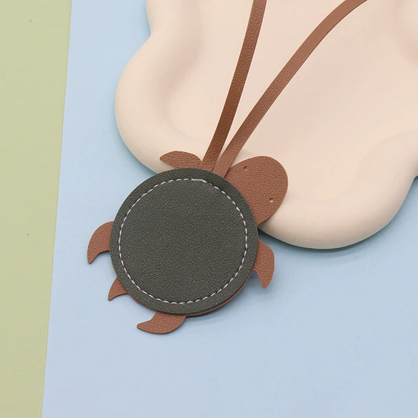 Pu Leather Turtle Pendant Modern And Minimalist Style For Bag Or Car Hanging