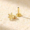 Puncture Earrings S925 Silver Constellation Pattern Electroplated Unisex