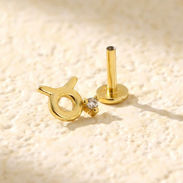 Puncture Earrings S925 Silver Constellation Pattern Electroplated Unisex