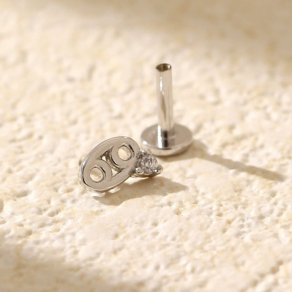 Puncture Earrings S925 Silver Constellation Pattern Electroplated Unisex