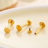 Puncture Earrings Titanium Alloy Heart Shape Electroplating For Women