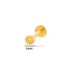 Puncture Earrings Titanium Alloy Heart Shape Electroplating For Women